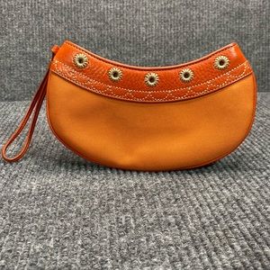 Cole Haan Orange Wristlet
